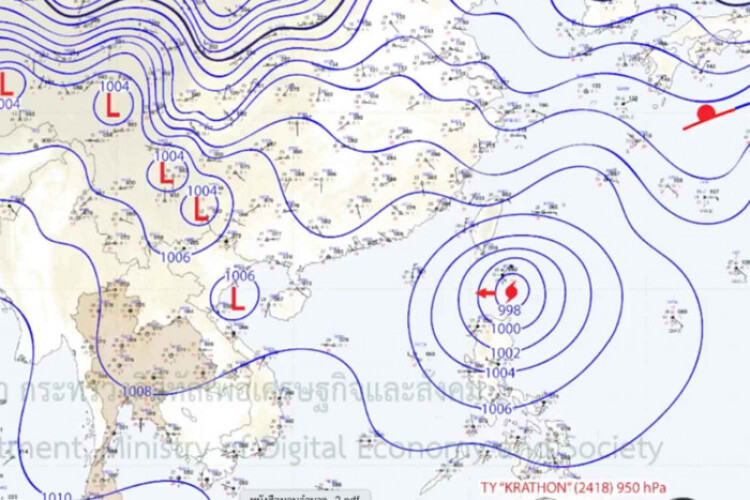 Intensifying Typhoon Krathon forecast to hit Taiwan's populated west coast