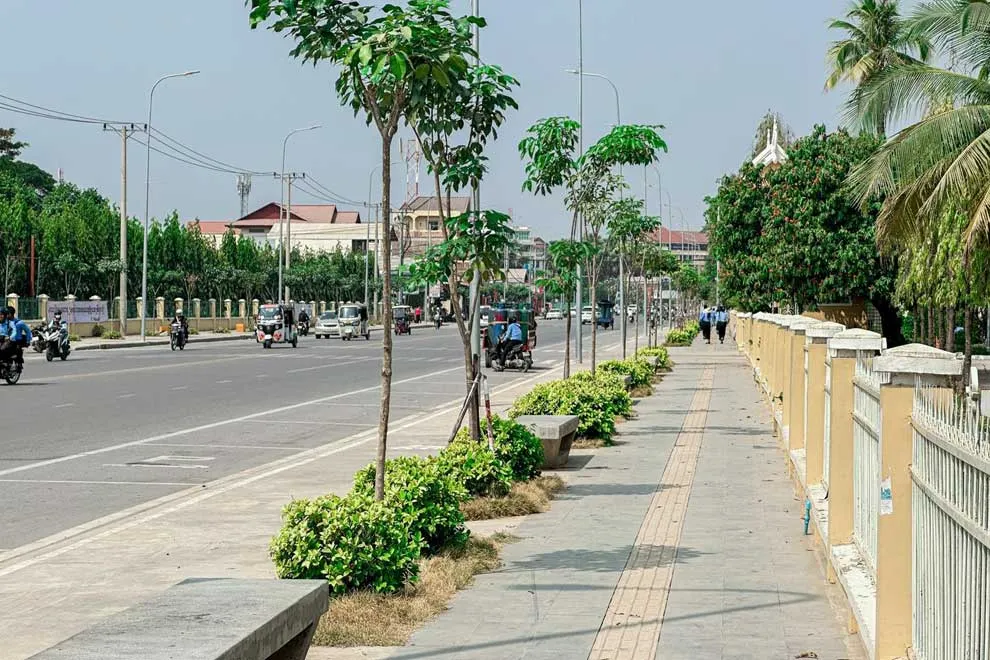 The 'One House, One Tree' campaign aims to provide shade and greenery to the streets of Battambang town.